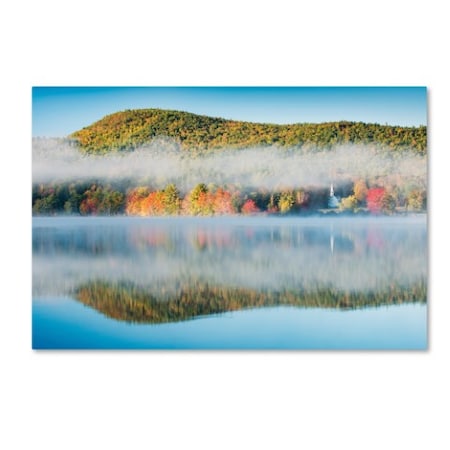 Michael Blanchette Photography 'Fog On Crystal Lake' Canvas Art,30x47